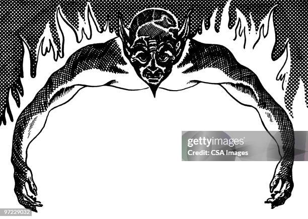 illustrazioni stock, clip art, cartoni animati e icone di tendenza di devil - malvagità