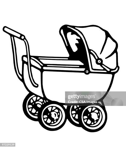 pram - baby carriage stock illustrations