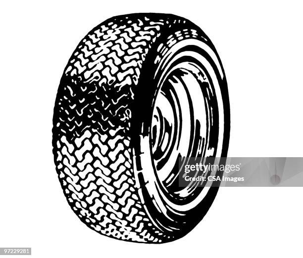 stockillustraties, clipart, cartoons en iconen met tire - autoband