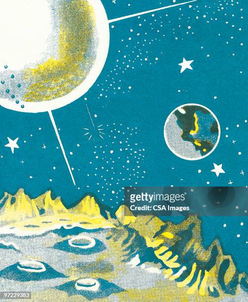 space explorer - meteor crater stock illustrations