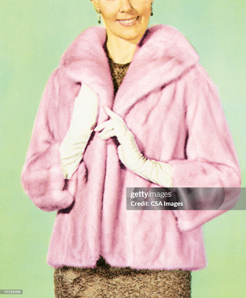 Woman in Fur Coat