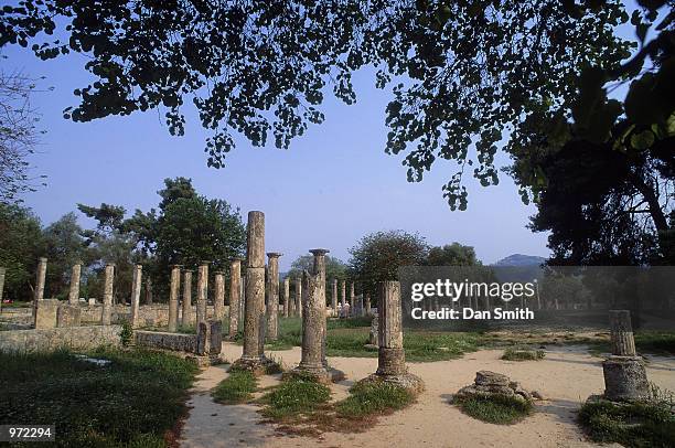 The Palaistra at the site of the Ancient Olympic Games in Olympia in Greece.