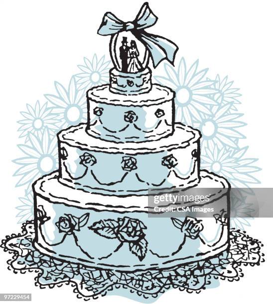 illustrazioni stock, clip art, cartoni animati e icone di tendenza di wedding cake - wedding cake