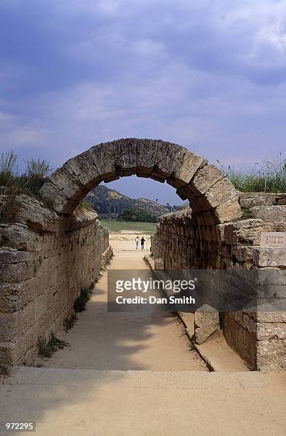 The Stadium Gateway at the site of the Ancient Olympic Games in Olympia in Greece.
