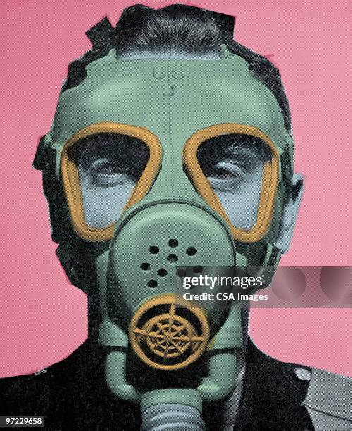 bildbanksillustrationer, clip art samt tecknat material och ikoner med gas mask - gasmask