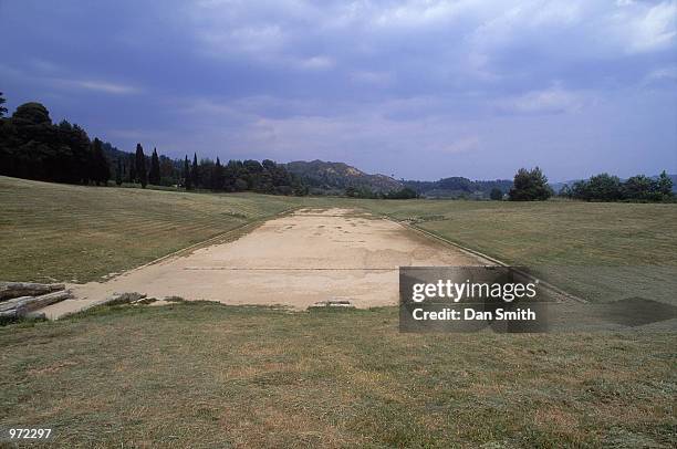 The Stadium at the site of the Ancient Olympic Games in Olympia in Greece.