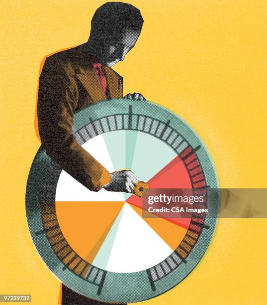 stockillustraties, clipart, cartoons en iconen met wheel of fortune - roulette