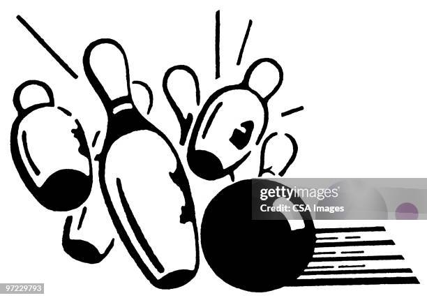stockillustraties, clipart, cartoons en iconen met bowling - bowlen