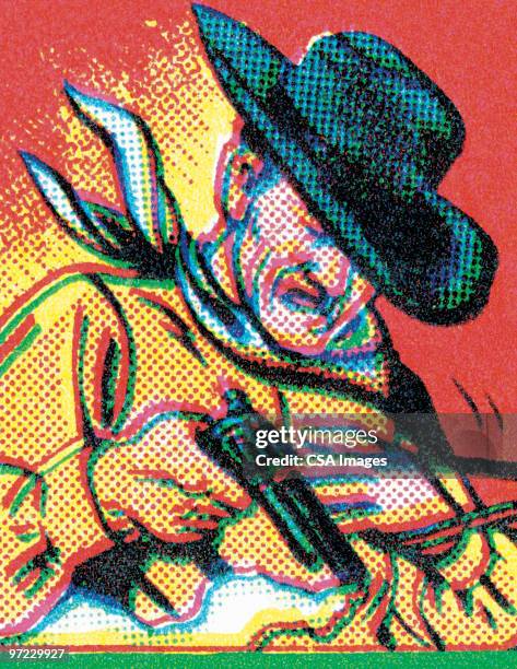 gun - bandit stock illustrations