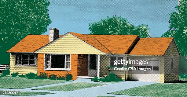 house - driveways stock illustrations