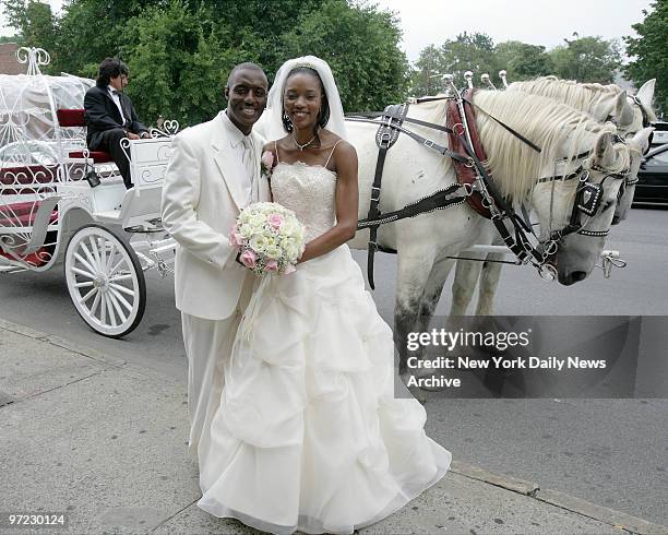 Andrea Natalee Stewart and Stanley Martin McKenzie got married at Shiloh Baptist Church at 185 Lincoln Avenue in New Rochelle, NY.