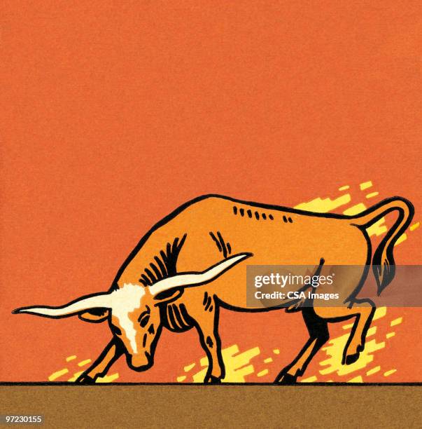 stockillustraties, clipart, cartoons en iconen met bull - stier