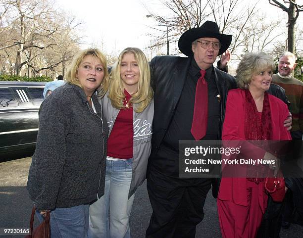 Andrew Whittaker takes daughter Ginger McMahan, granddaughter Brandi Bragg and wife Jewell to lunch at Tavern on the Green in Central Park after...