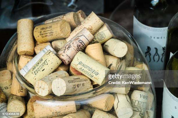 jar of corks - bottle stopper stock pictures, royalty-free photos & images