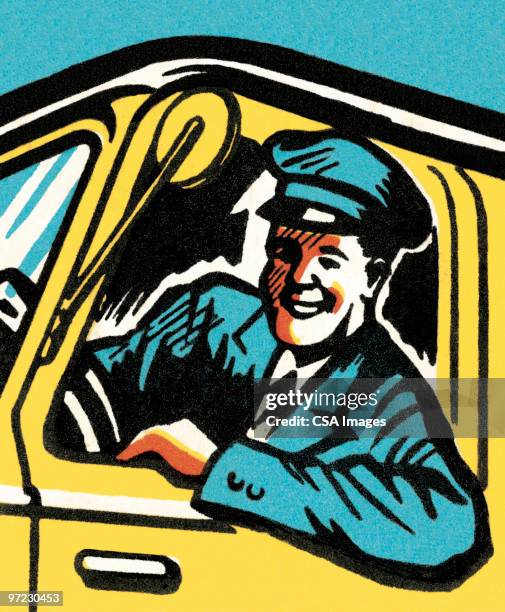delivery man - man work van stock illustrations