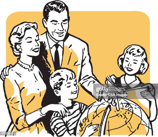 family - kid presenting stock illustrations