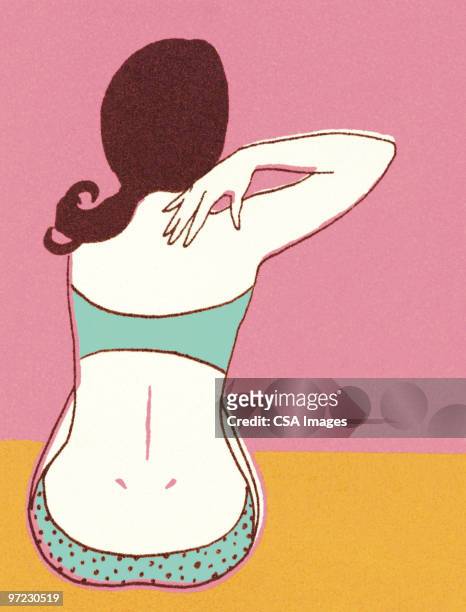 woman in underwear - styles stock illustrations