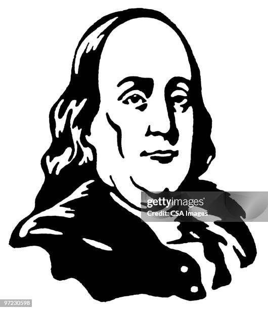 ben franklin - benjamin franklin stock-grafiken, -clipart, -cartoons und -symbole