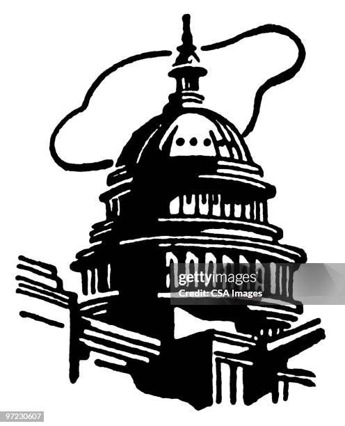 capitol - capitol rotunda stock illustrations