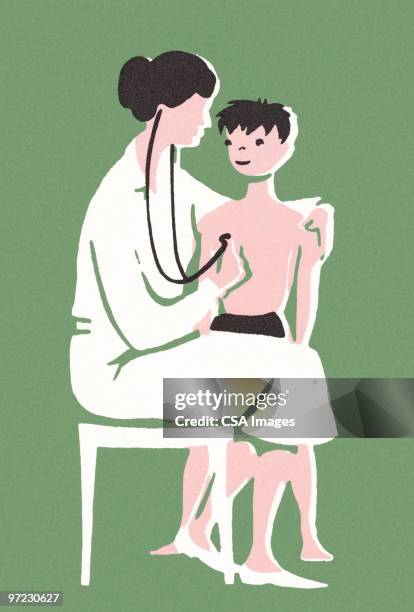doctor visit - two nurses stock illustrations