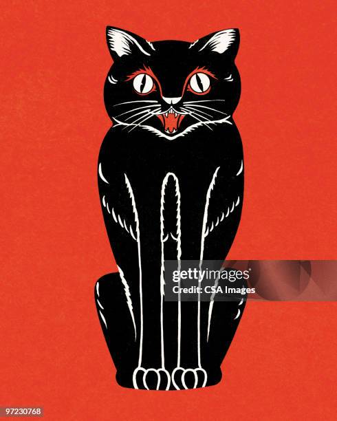 illustrazioni stock, clip art, cartoni animati e icone di tendenza di black cat - blessing of the animals