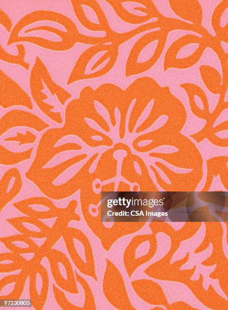 flower pattern - eibisch tropische blume stock-grafiken, -clipart, -cartoons und -symbole