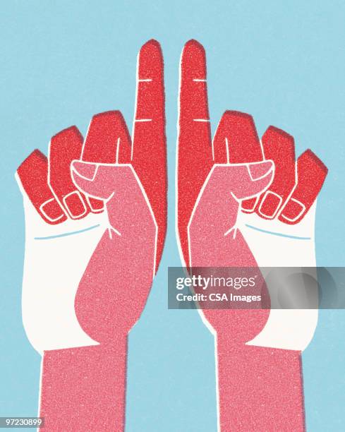 hands - index finger stock illustrations