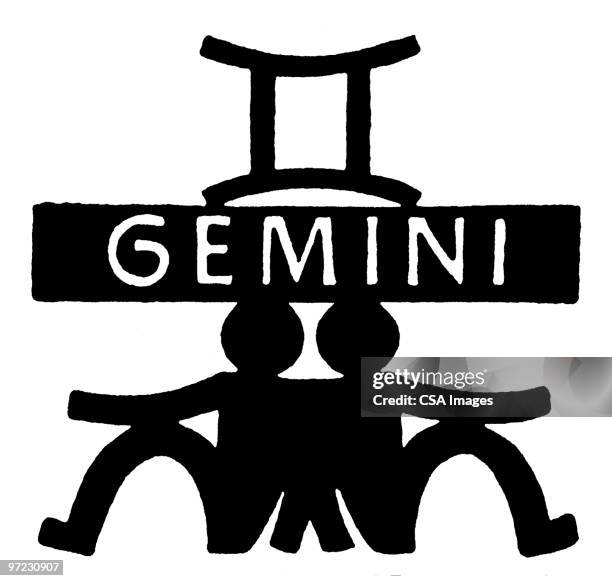 gemini - astrologisches luftzeichen stock-grafiken, -clipart, -cartoons und -symbole