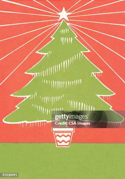 christmas tree - christmas-tree stock illustrations