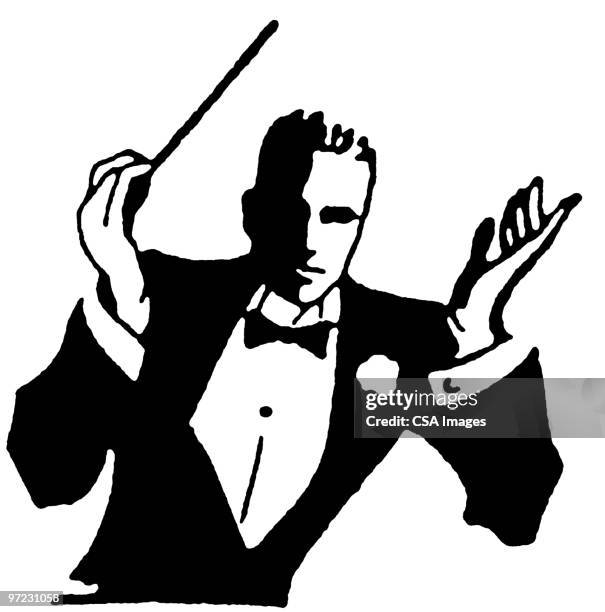 conductor - dirigent stock-grafiken, -clipart, -cartoons und -symbole