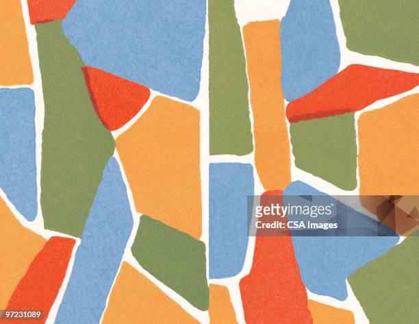multi-color abstraction - puzzel stock illustrations