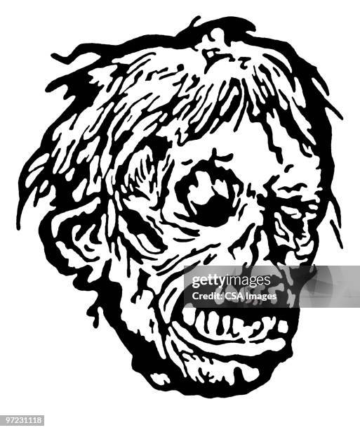 mask - zombie face stock illustrations