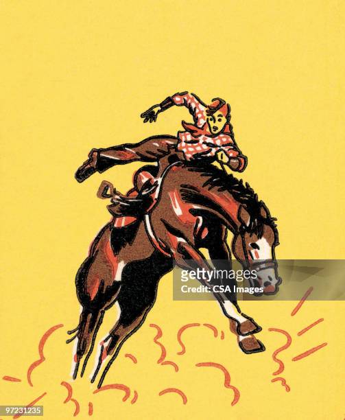 shootout - saddle stock illustrations