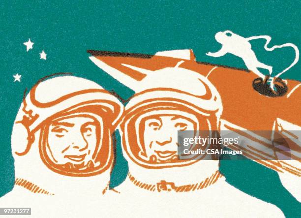 ilustrações de stock, clip art, desenhos animados e ícones de space explorer - cosmonaut