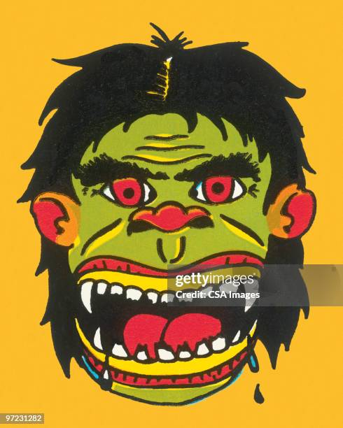monster - ugly monkey stock-grafiken, -clipart, -cartoons und -symbole