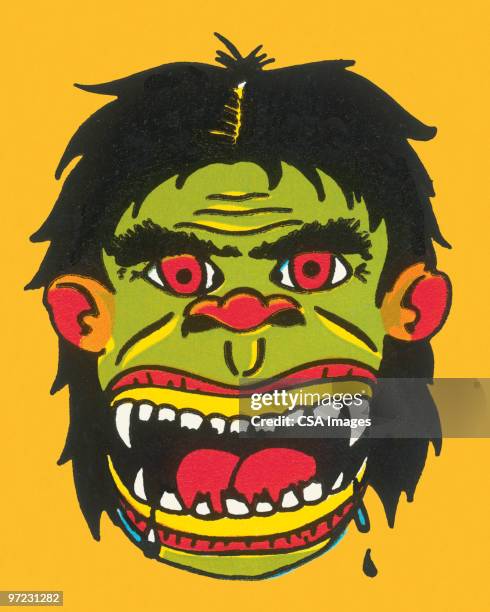 monster - gorilla face stock illustrations