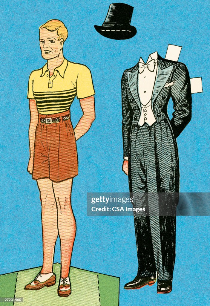 Paper doll man