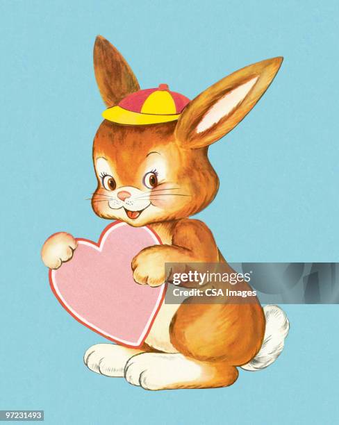 rabbit - cute-blue-backgrounds stock illustrations