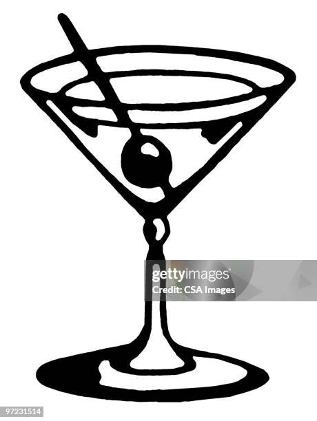 cocktail - martini stock illustrations