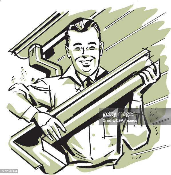 handyman - handyman smiling stock illustrations