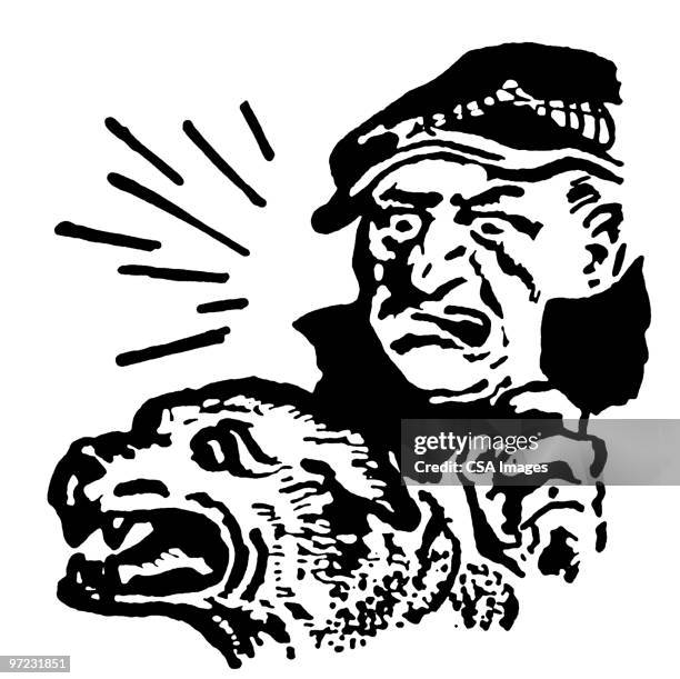 attack dog - hooligan stock illustrations