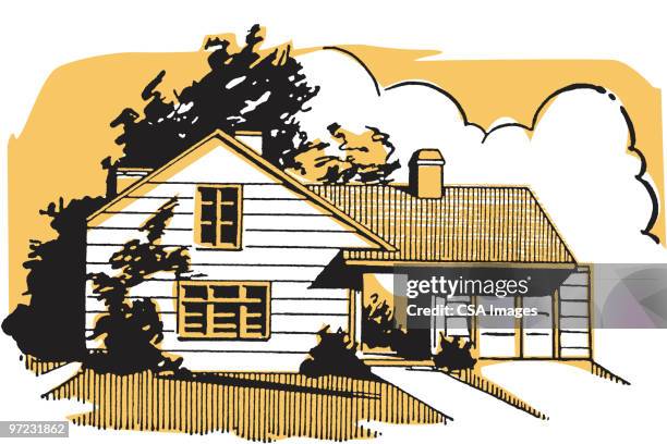 house - suburb stock illustrations
