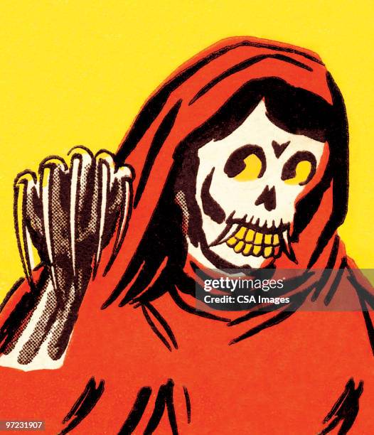 angel of death - grim reaper stock illustrations