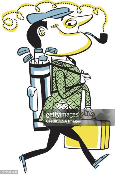 golfer - professional sportsperson stock illustrations