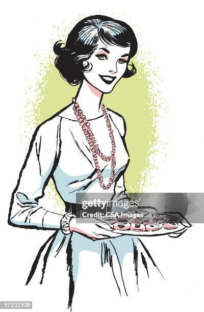 woman - party host stock illustrations