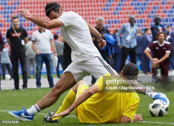 Luis Figo of UEFA in action during FIFA Congress Delegation Football Tournament at Arena CSKA stadium on June 12, 2018 in Moscow, Russia.