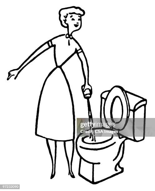 toilet - domestic bathroom stock illustrations