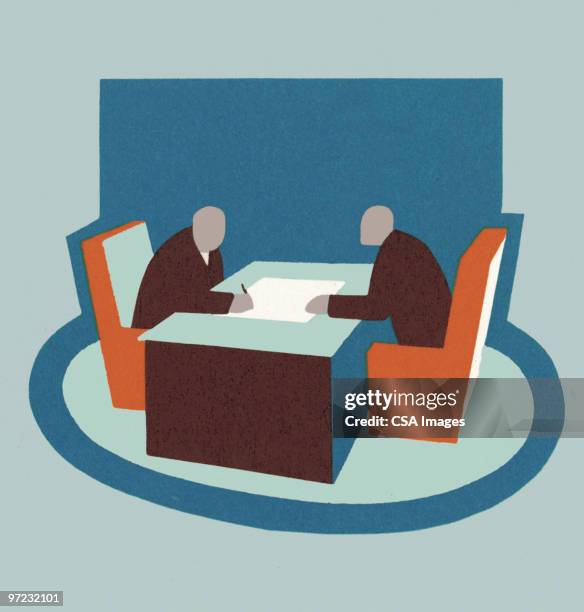 business meeting - colleague stock illustrations