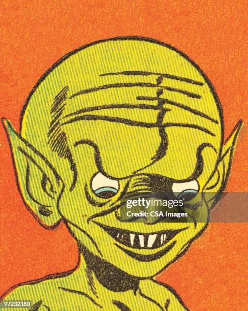 alien - goblin stock illustrations