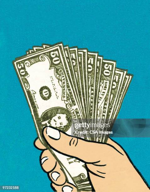 money in hand - crime stock illustrations